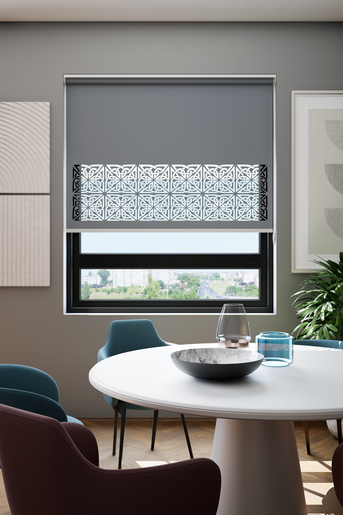 Lazer Kesim Mat Stor Perde, Lazer Kesimli Klasik Serisi, C-161000 Store Perde