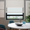 Lazer kesim mat stor perde C-7001 beyaz desenli model